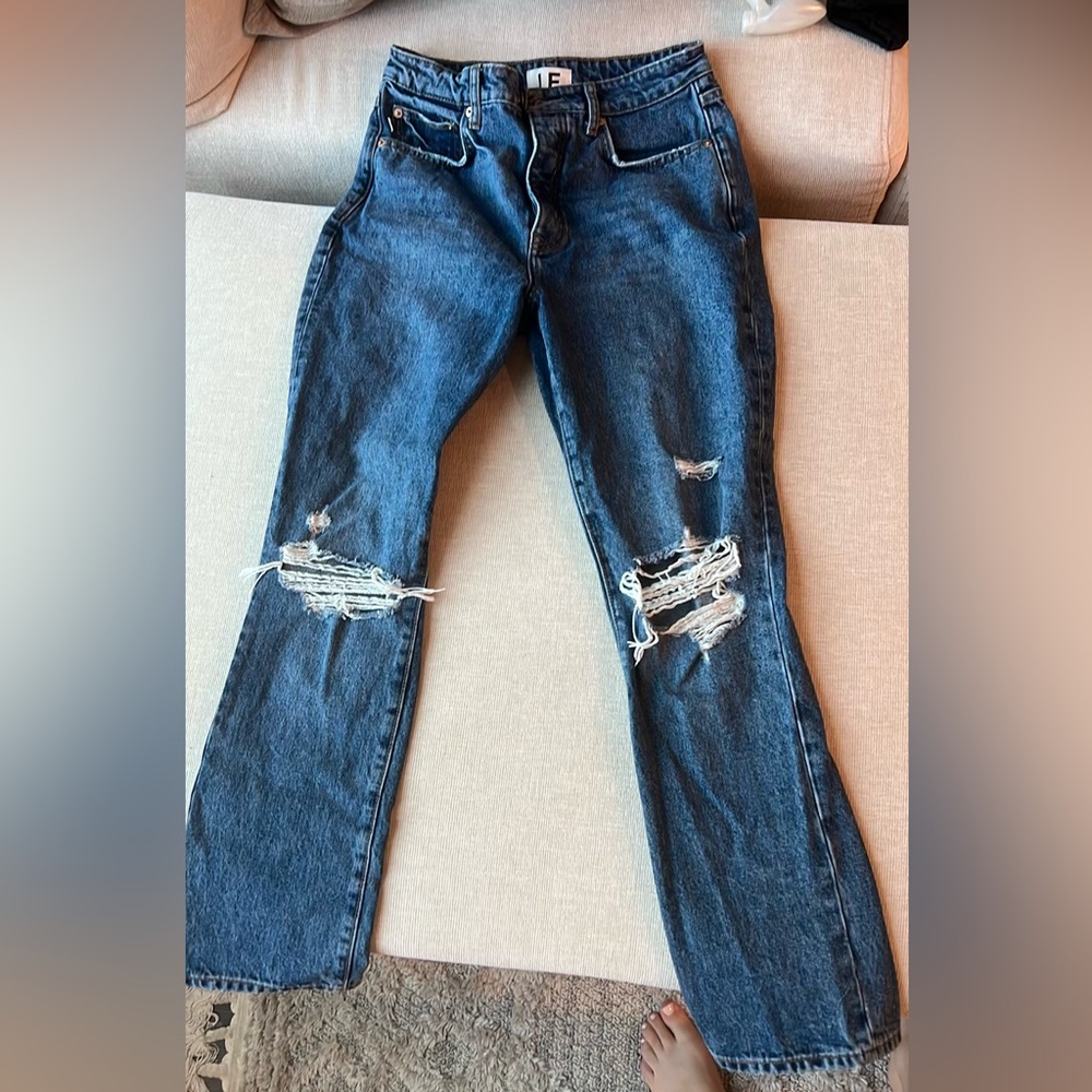Lovers + friends distressed jeans